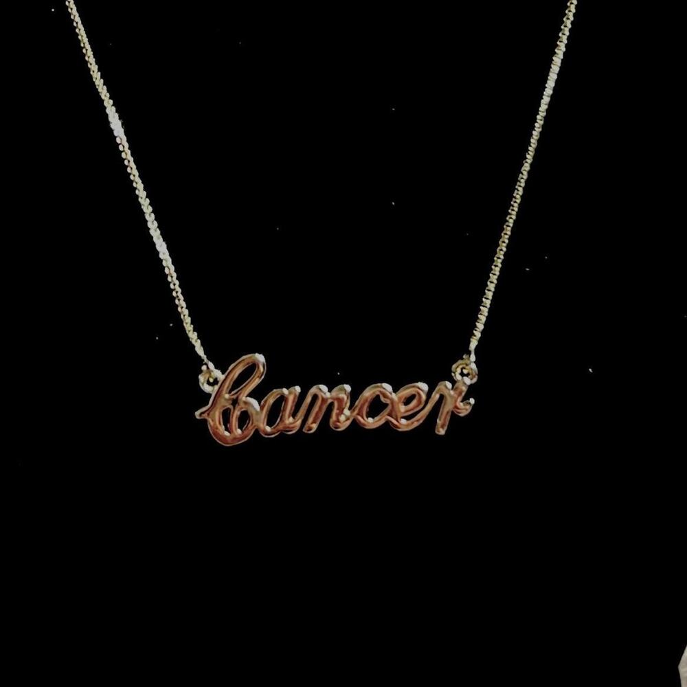 Cancer sign neckless 16 20 inches gold-filled zodiac astrology